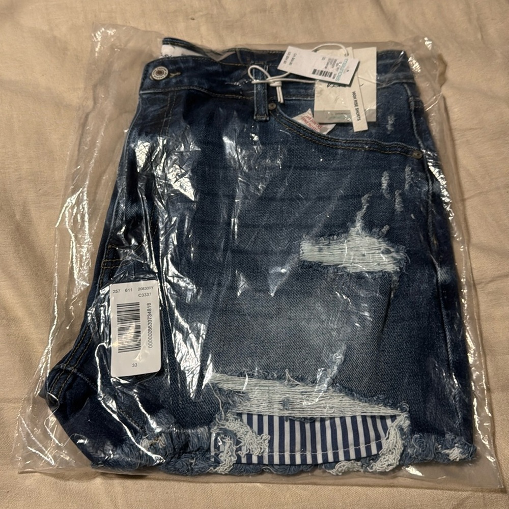 Distressed Denim Shorts